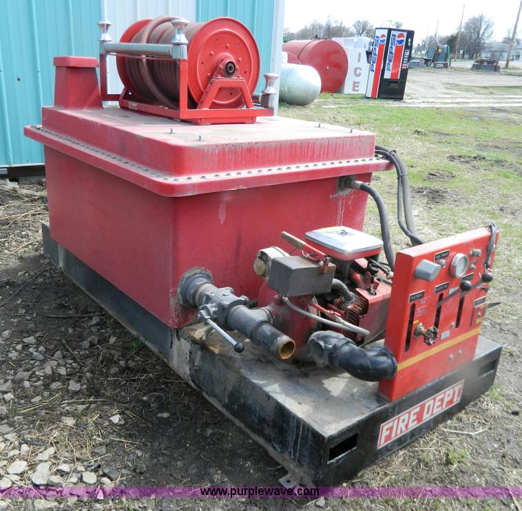 image for item G7832 Hale 300 gallon skid mount fire pump unit
