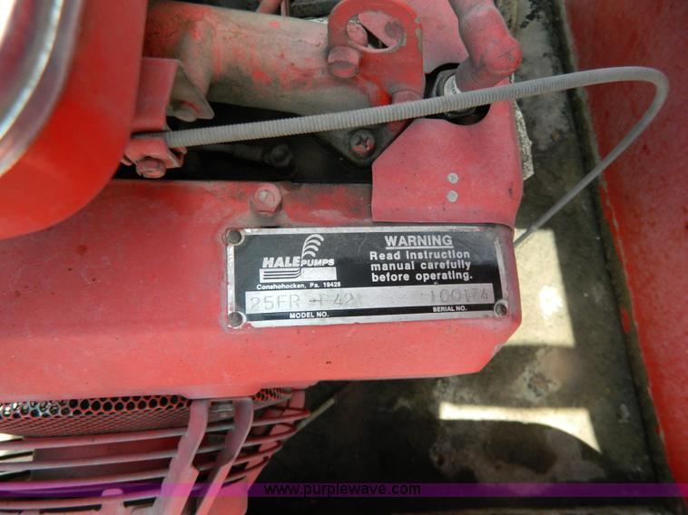 image for item G7832 Hale 300 gallon skid mount fire pump unit