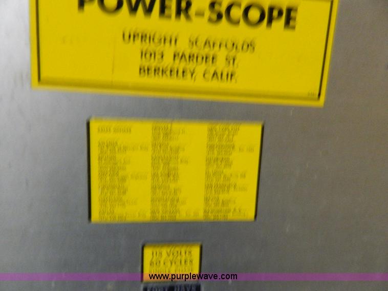 image for item W9026 Aluminum Power Scope man lift