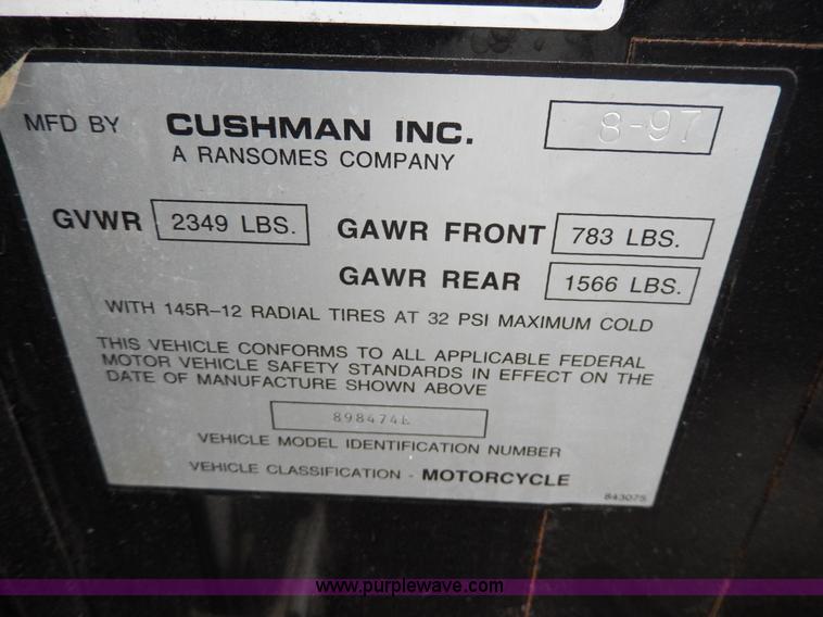 image for item W9979 1998 Cushman utility vehicle