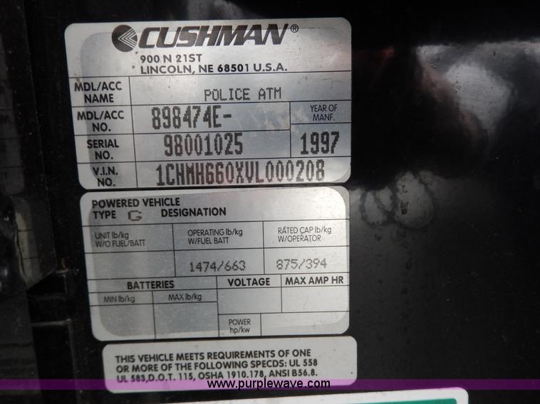 image for item W9979 1998 Cushman utility vehicle