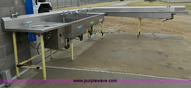 image for item Y9356 Stainless steel dish wash sink