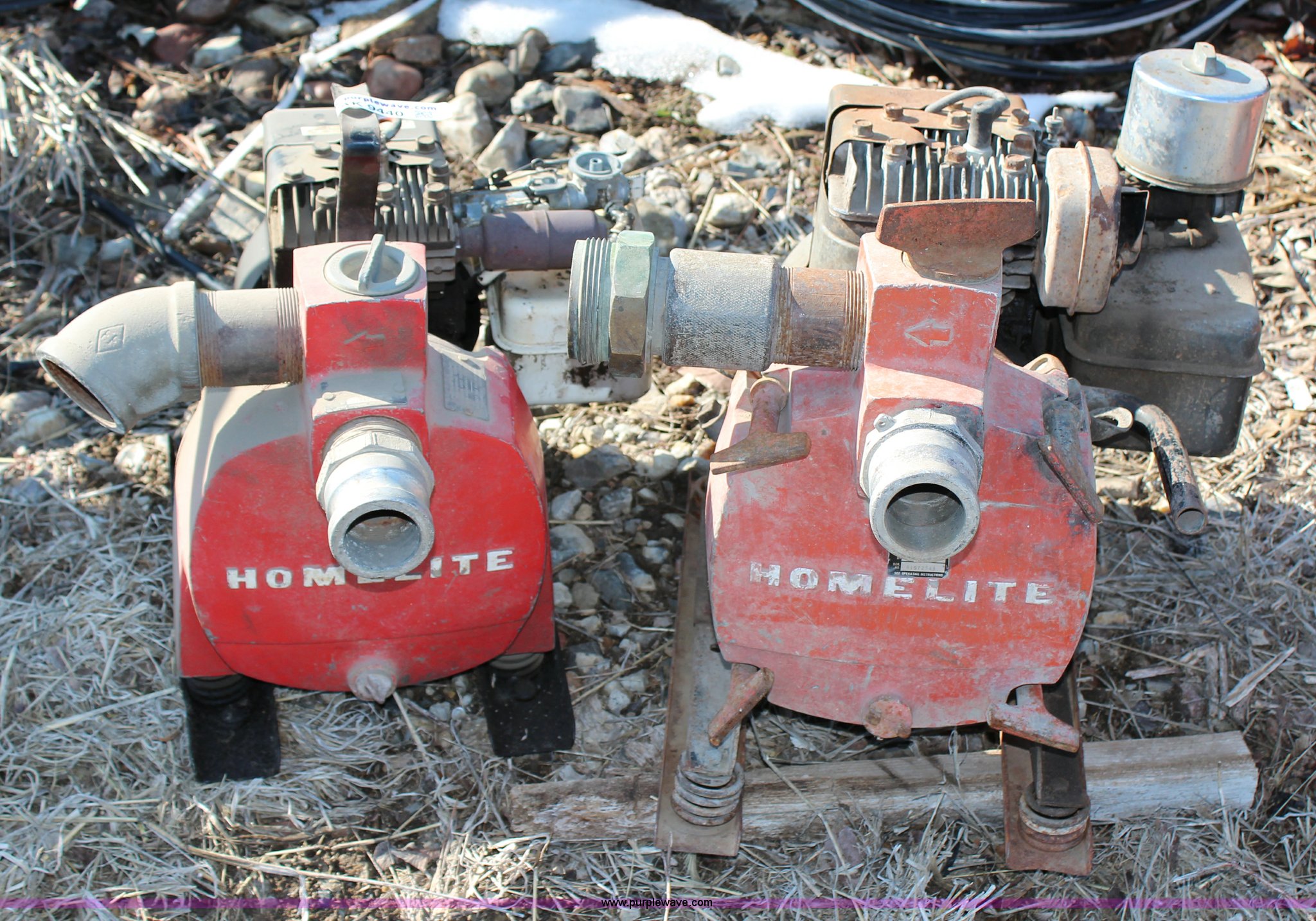 (2) Homelite 2" trash pumps in Sabetha, KS Item AK9440 sold Purple Wave
