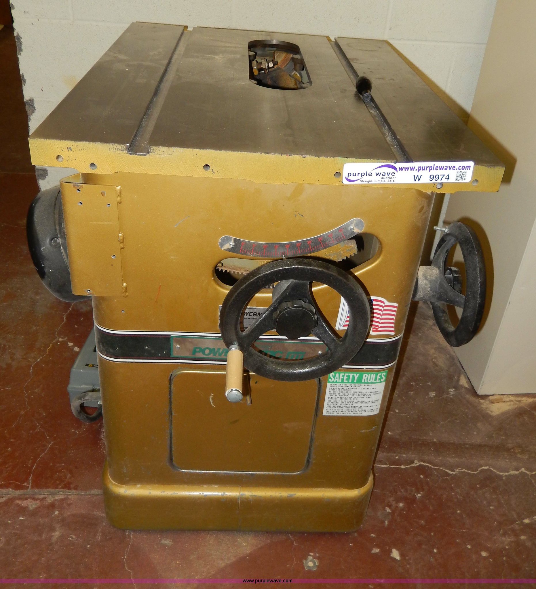 Powermatic 66 table saw in Lawrence, KS Item W9974 sold Purple Wave