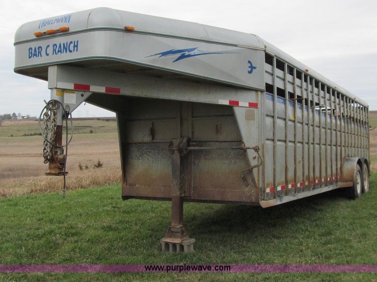image for item D7316 1998 Trailmann 26' gooseneck livestock trailer