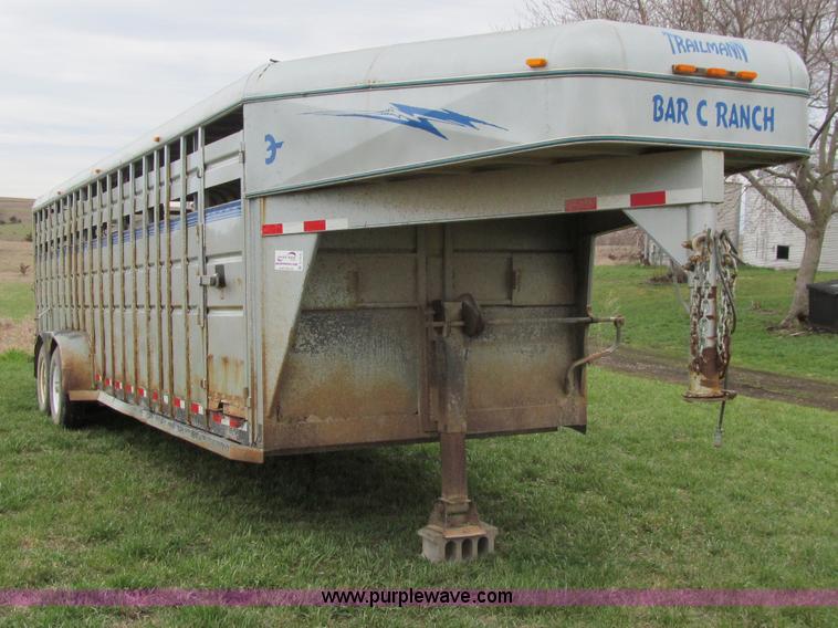 image for item D7316 1998 Trailmann 26' gooseneck livestock trailer
