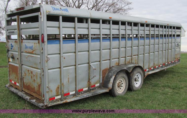 image for item D7316 1998 Trailmann 26' gooseneck livestock trailer