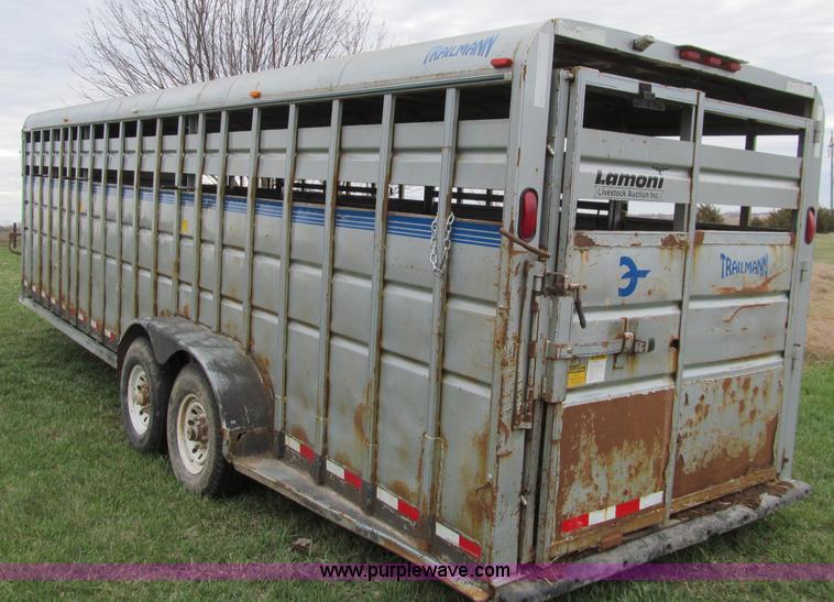 image for item D7316 1998 Trailmann 26' gooseneck livestock trailer