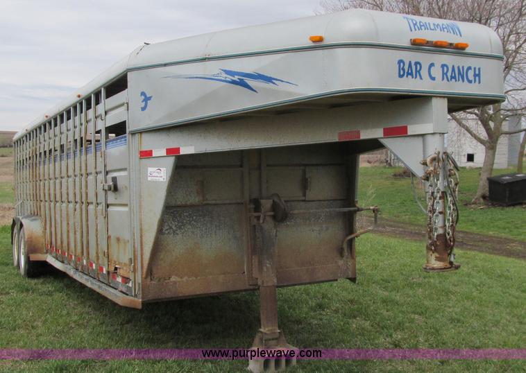image for item D7316 1998 Trailmann 26' gooseneck livestock trailer