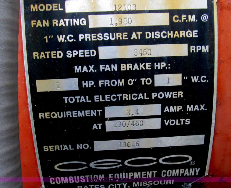 image for item E3885 Ceco aireation system for flat grain storage