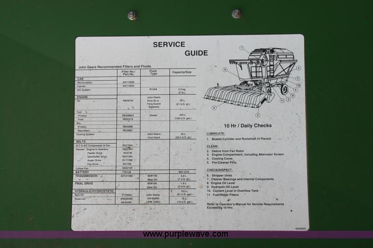 image for item F8681 2006 John Deere 7460 Mudhog cotton stripper