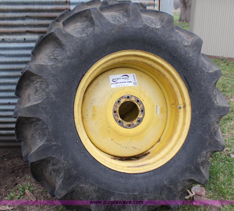 image for item G5070 (2) Goodyear 18.4-30 tires and wheels