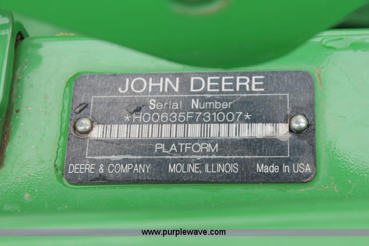 image for item H3712 2009 John Deere 635F HydraFlex platform header
