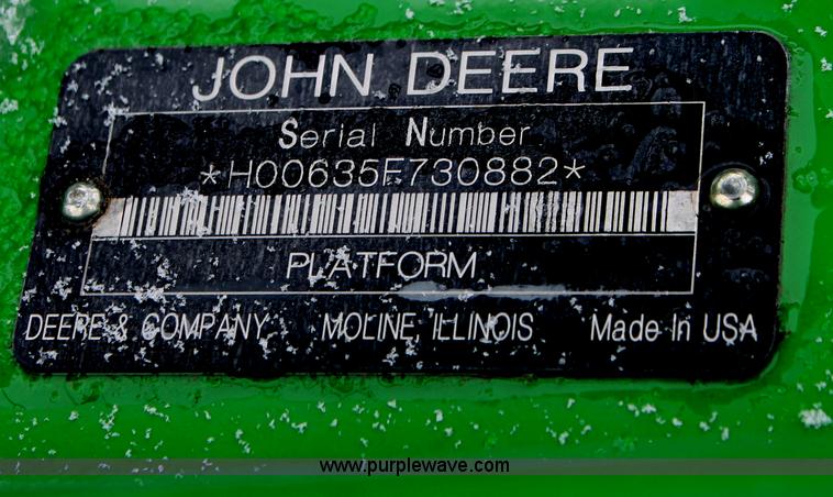 image for item H3714 2009 John Deere 635F HydraFlex platform header