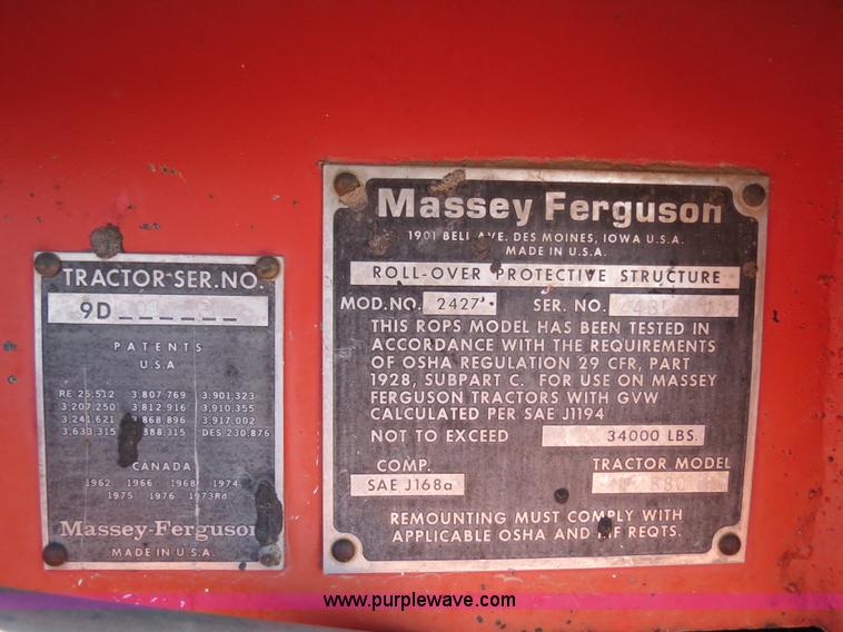 image for item B4726 1980 Massey-Ferguson 4880 4WD tractor
