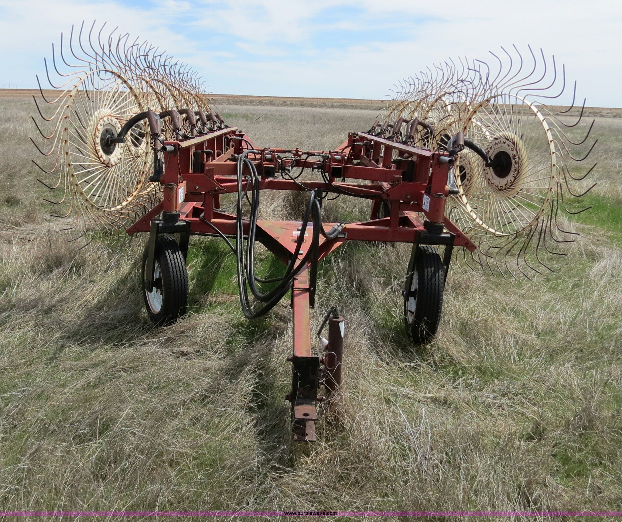 H&S BiFold12hyd 12 wheel rake in Shattuck, OK Item S9620 sold