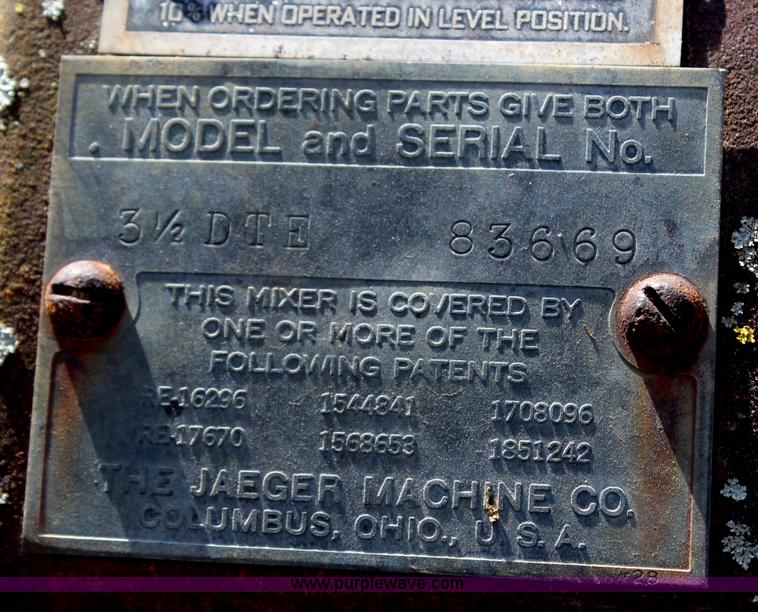 image for item AJ9637 Jaeger 3.5 sack concrete mixer