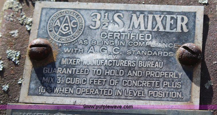 image for item AJ9637 Jaeger 3.5 sack concrete mixer