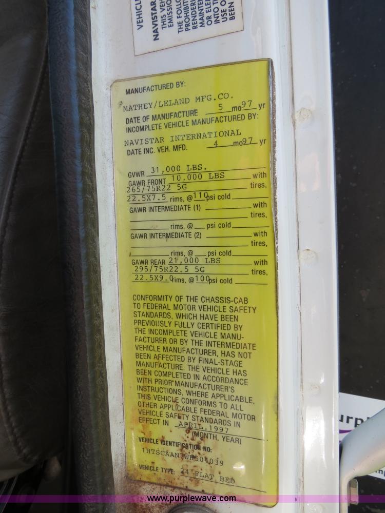 image for item B4750 1998 International 4700 flatbed truck