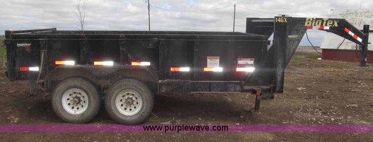image for item B5467 2007 Big Tex 14LX gooseneck tandem axle dump trailer