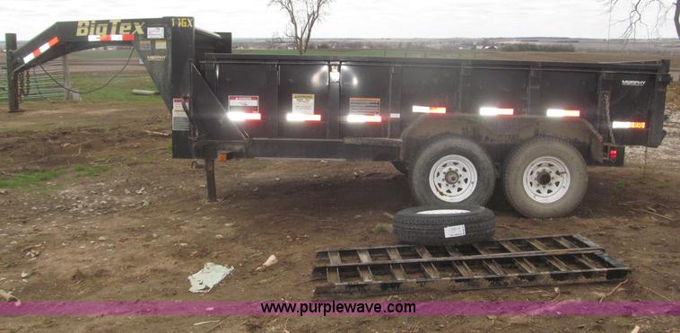 image for item B5467 2007 Big Tex 14LX gooseneck tandem axle dump trailer