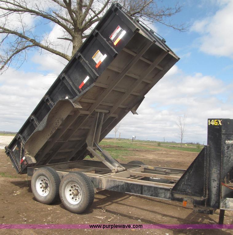 image for item B5467 2007 Big Tex 14LX gooseneck tandem axle dump trailer