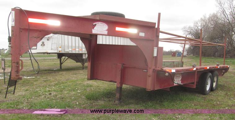 image for item B5472 1968 20' Wells Cargo gooseneck van box trailer