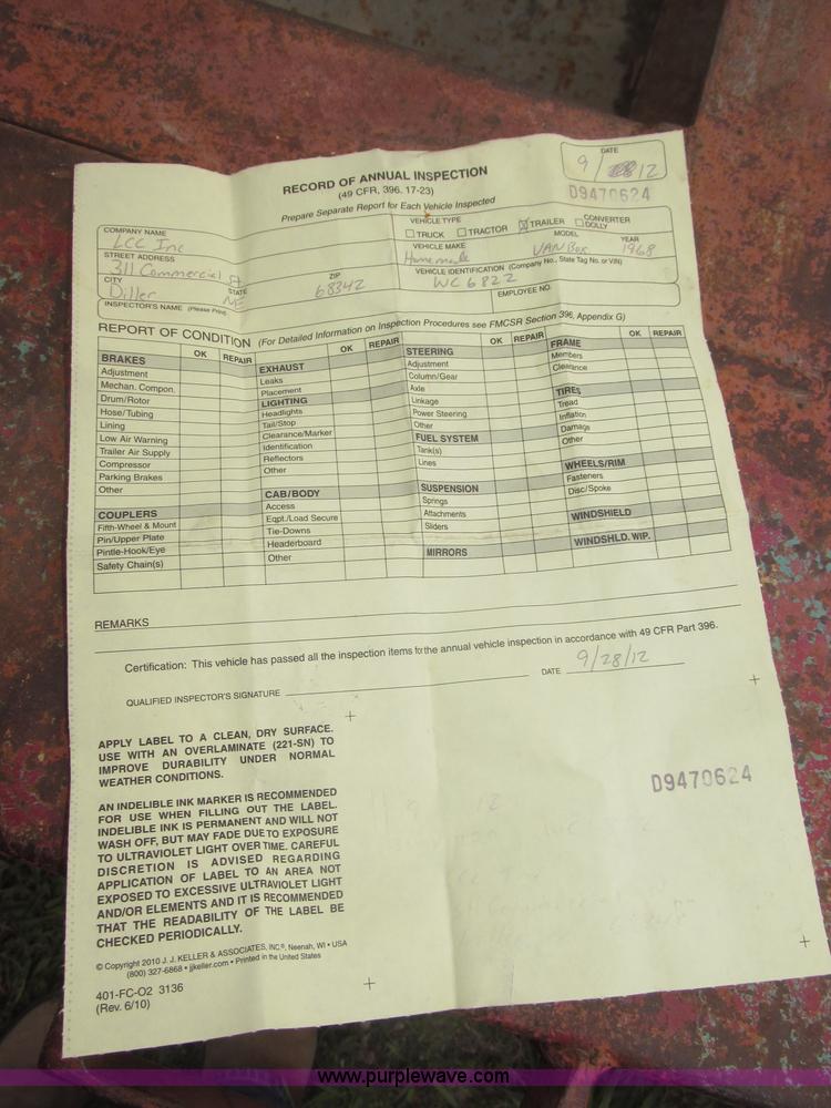 image for item B5472 1968 20' Wells Cargo gooseneck van box trailer