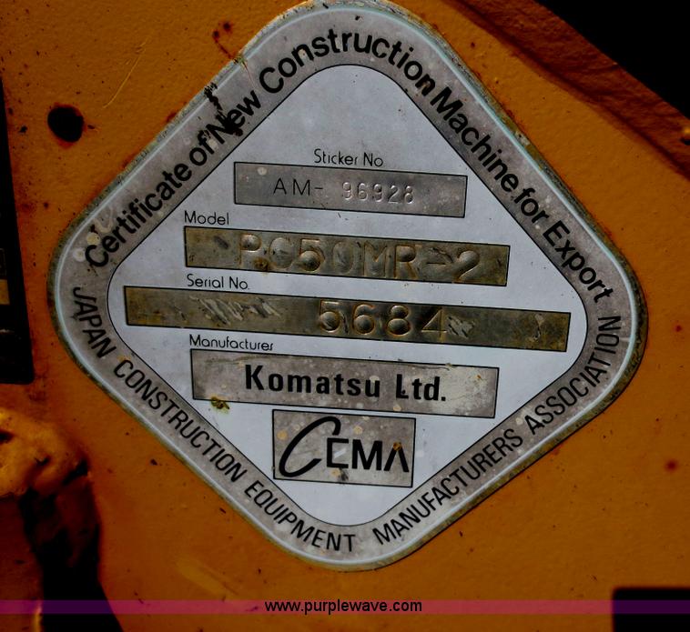 image for item D5805 2004 Komatsu PC50MR-2 mini excavator