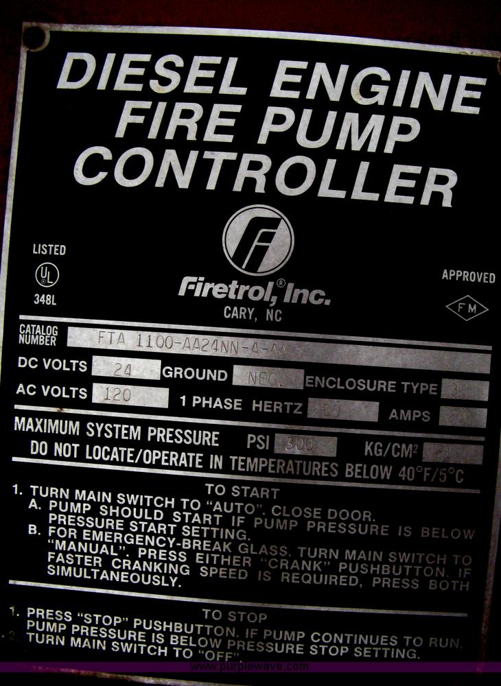 image for item E3379 Diesel engine fire pump controller