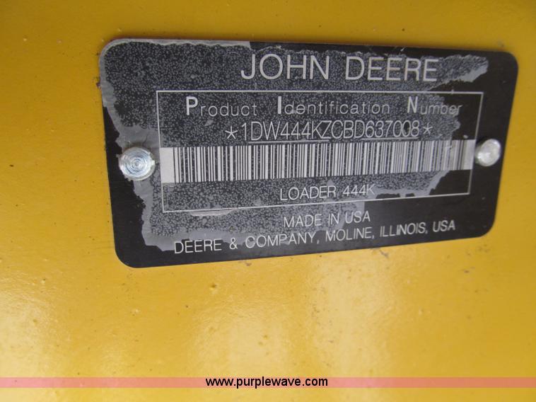 image for item E5860 2011 John Deere 444K articulated wheel loader
