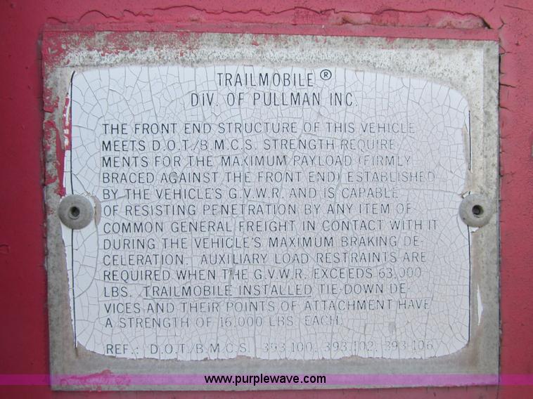 image for item E7183 1977 Trailmobile van trailer