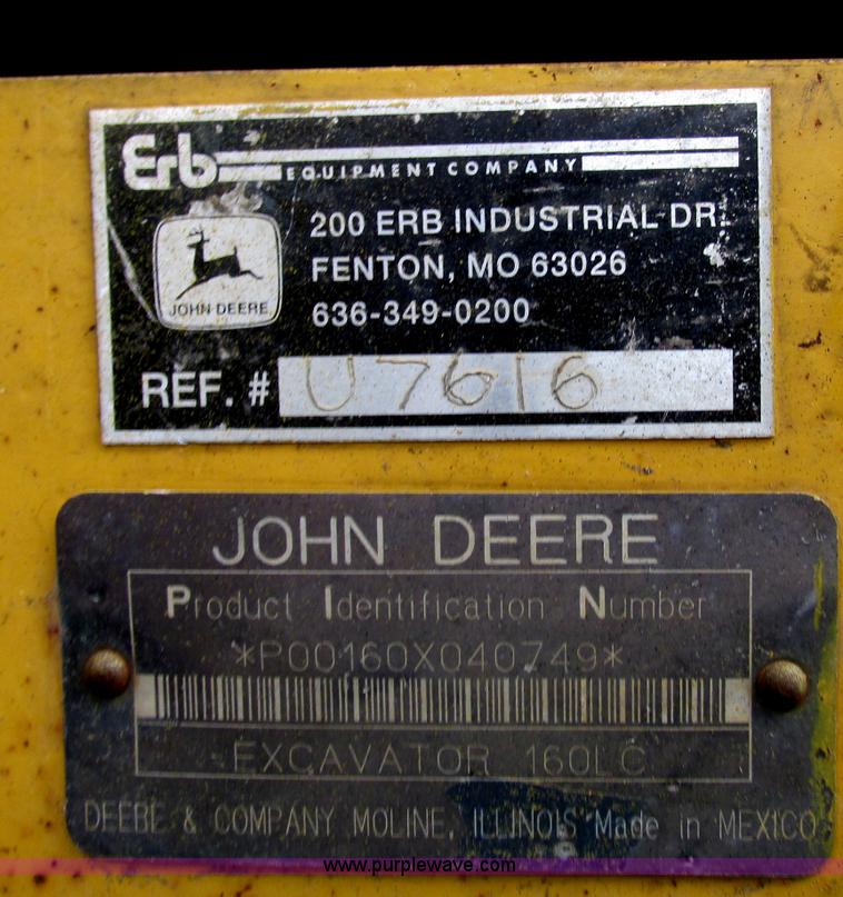 image for item F4785 1999 John Deere 160LC excavator