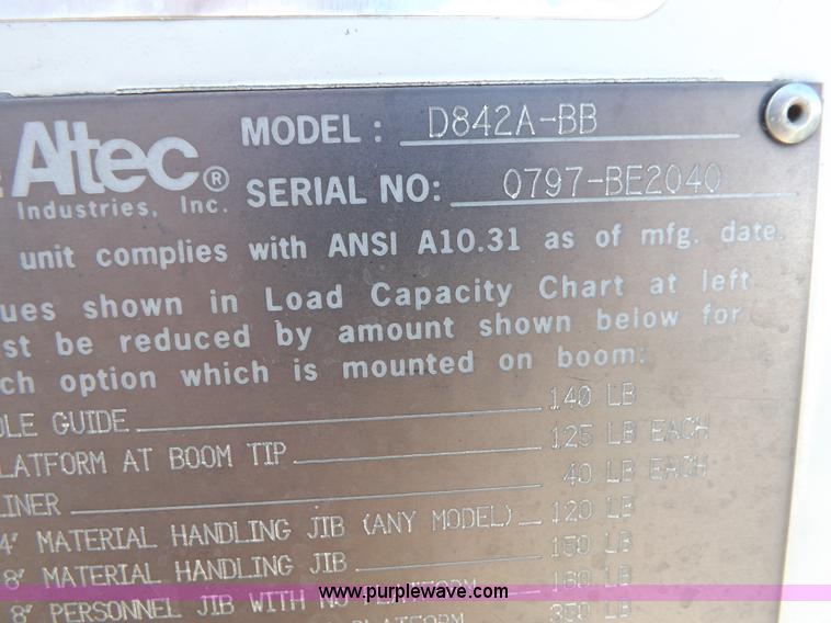 image for item F6491 1998 Ford F800 utility truck