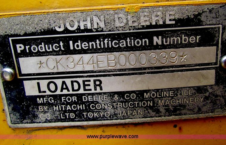image for item F8643 1989 John Deere 344E wheel loader