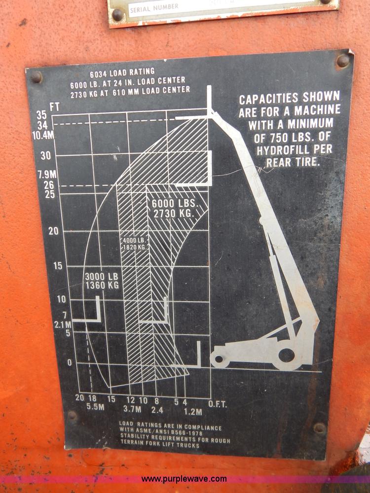 image for item G3119 Koehring Sky Trak 6034-4 telehandler