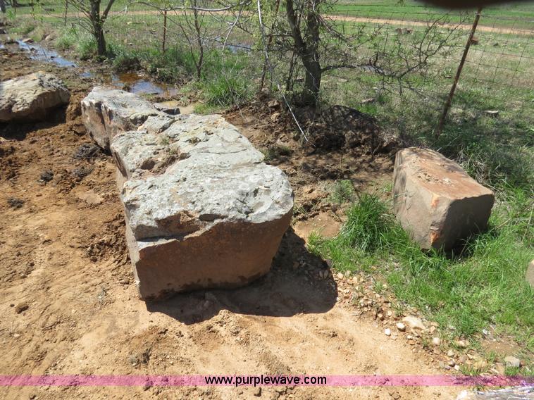 image for item S9589 Approximately 24 ton natural stone mass landscaping boulders