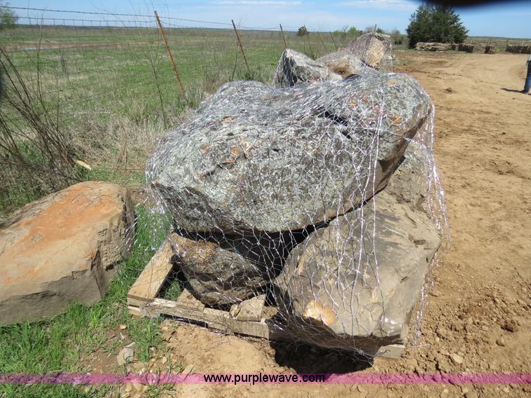 image for item S9589 Approximately 24 ton natural stone mass landscaping boulders