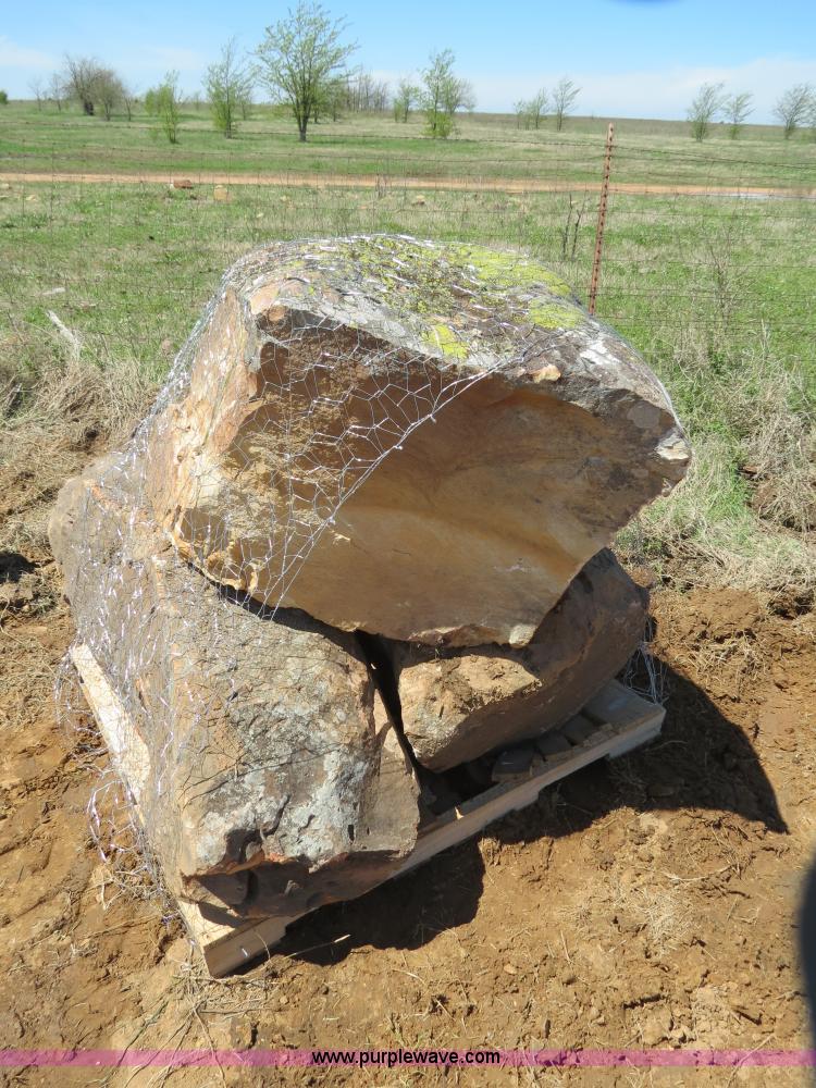 image for item S9633 Approximately 24 ton natural stone mass landscaping boulders
