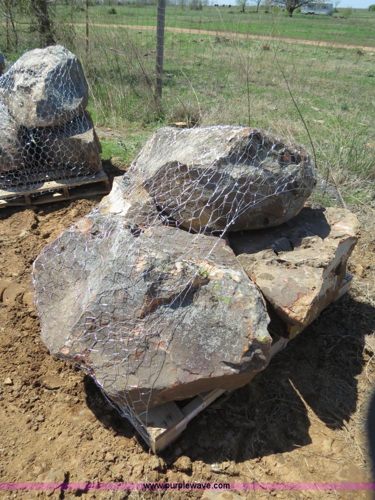 image for item S9633 Approximately 24 ton natural stone mass landscaping boulders