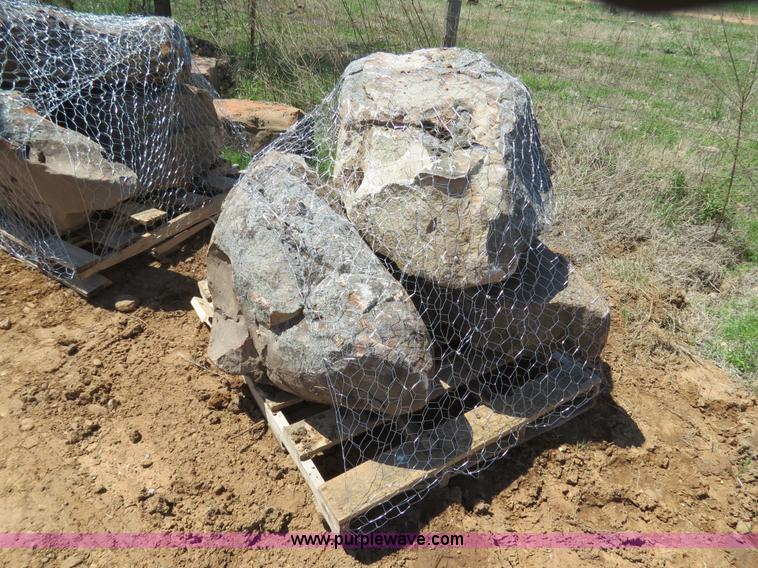 image for item S9633 Approximately 24 ton natural stone mass landscaping boulders
