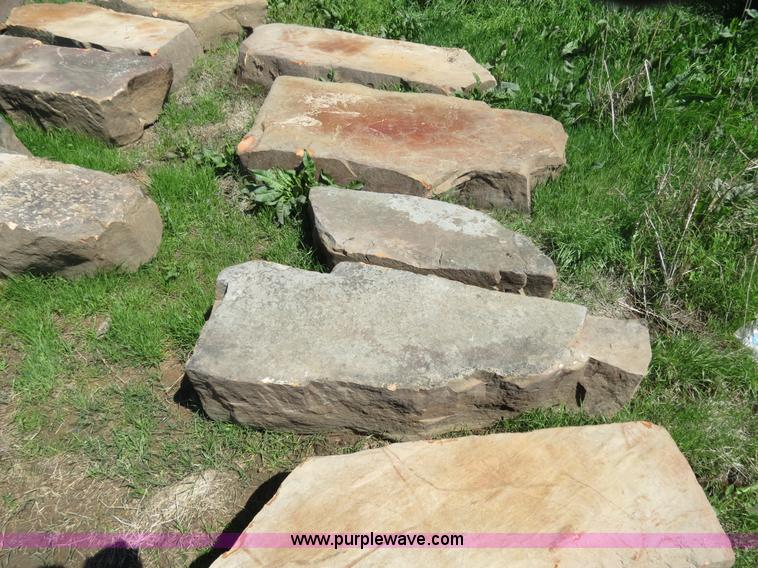 image for item S9634 Approximately 24 ton Beam Natural Stone moss landscaping boulders