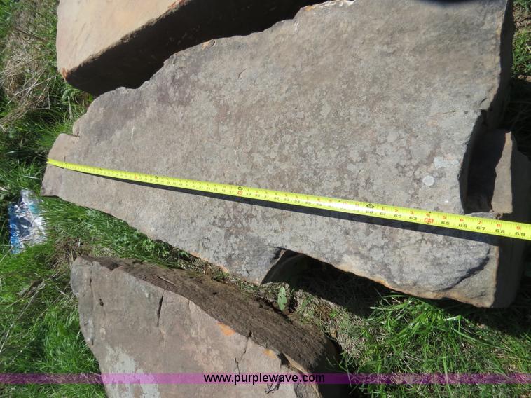 image for item S9634 Approximately 24 ton Beam Natural Stone moss landscaping boulders