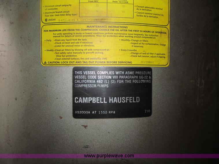 image for item D7317 Campbell Hausfeld air compressor