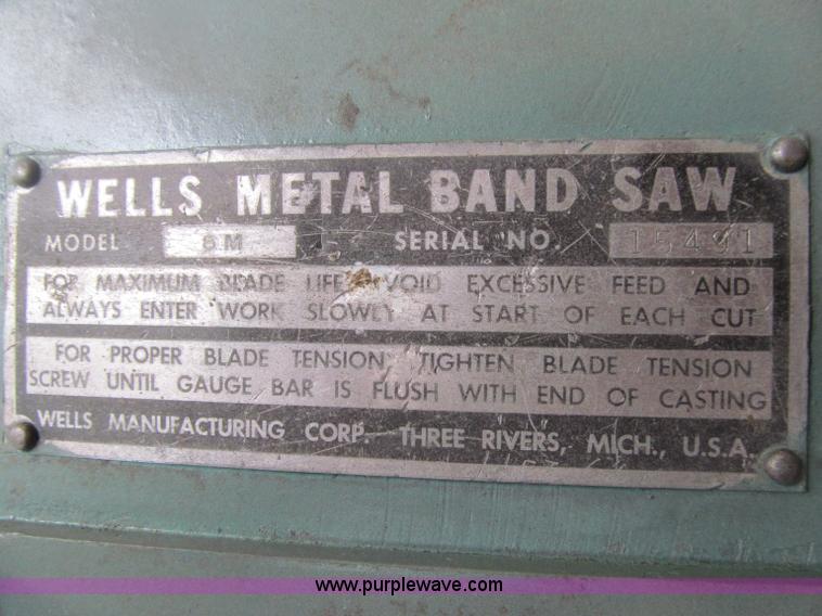 image for item D7325 Wells 8M metal band saw