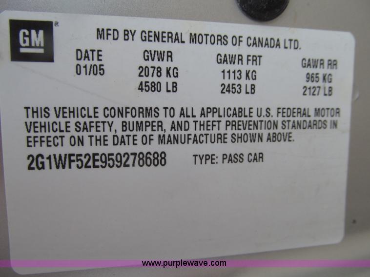 image for item D7326 2005 Chevrolet Impala