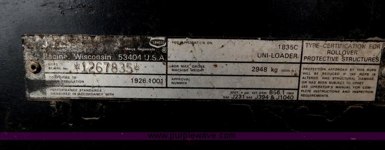 image for item G3123 1987 Case 1835C skid steer