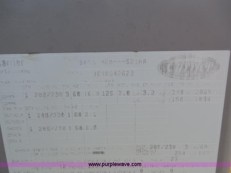 image for item H3238 Carrier AC unit