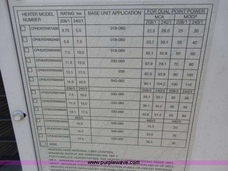 image for item H3238 Carrier AC unit