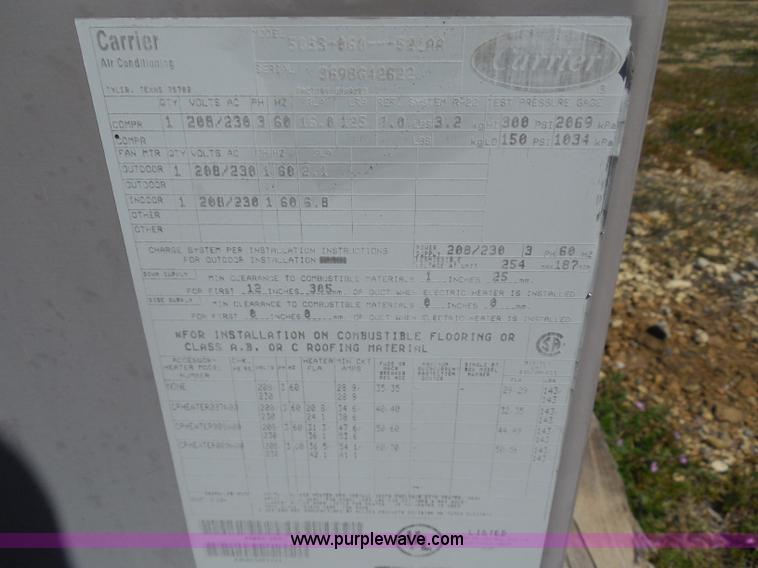 image for item H3239 Carrier AC unit